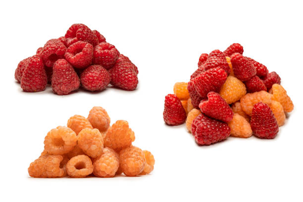 istock Tasty raspberries isolated on  white background. 2066470615
