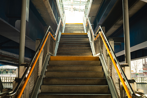 Staircase inside underground station