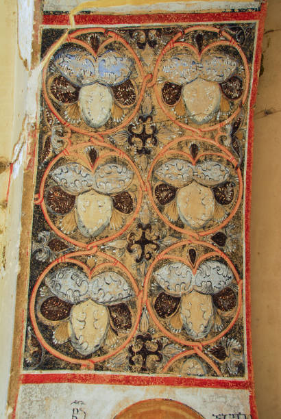 istock Fresco at David Gareji: a 6th-century rock-hewn Georgian Orthodox monastery complex 2066553733