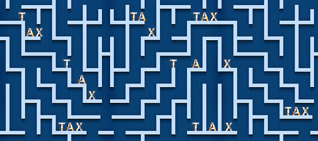 Business finance and industry tax season concept
