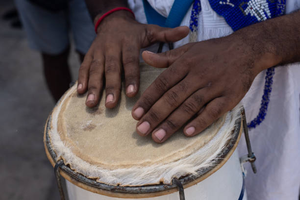 istock Hands playing atabaque. African music. 2066663364