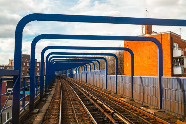 A view of Docklands light railway tracks