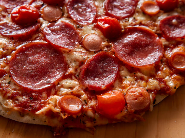 Fresh Pepperoni Pizza Close-up