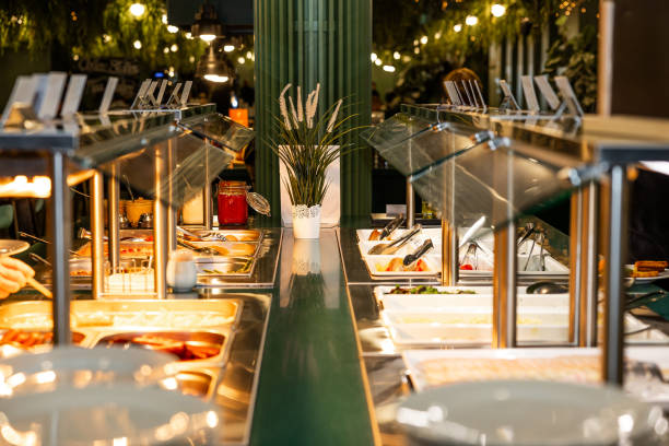 istock Stylish Hotel Buffet Line with Elegant Food Presentation and Decor 2066703953
