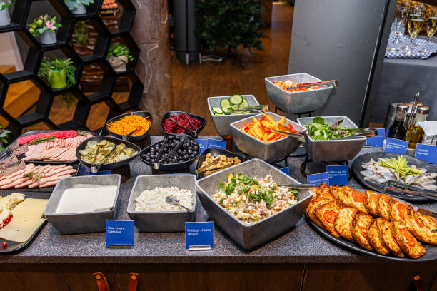 istock Diverse Salad Bar Options with Fresh Ingredients in hotel 2066704474