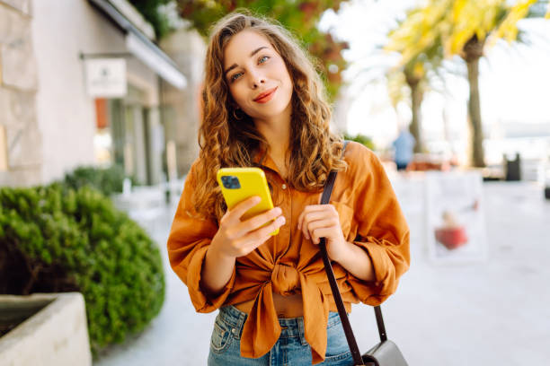 istock Young woman on vacation smiling happy. 2066705066
