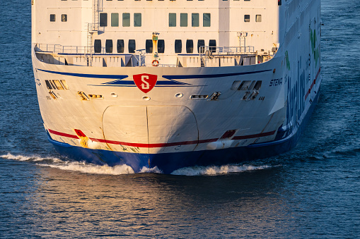 New ferry terminal in Gdynia at the Polish Quay. Stena Line ferry departing to the port of Karlskrona.