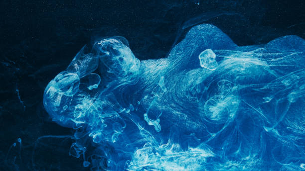 istock Color mist wave paint water flow blue glitter fog 2066867975