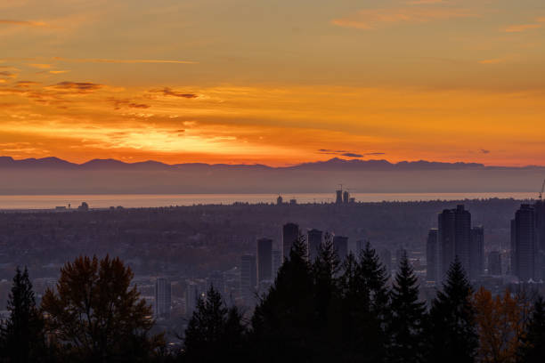 istock sunset glow view from Burnaby Mountain, British Columbia, Canada 2066884992