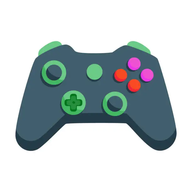 Vector illustration of Vector joystick cartoon for gamers on white background