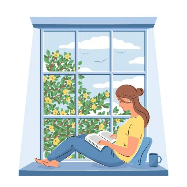 Vector illustration of Spring window 036 new