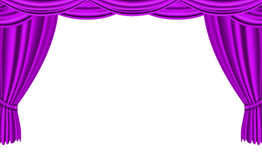 Vector realistic purple curtain background