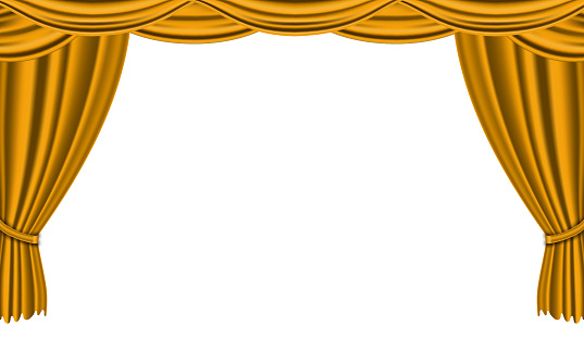 Vector realistic yellow curtain background