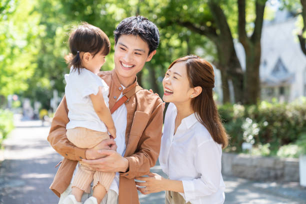부모와 딸 - 동아시아 문화 뉴스 사진 이미지