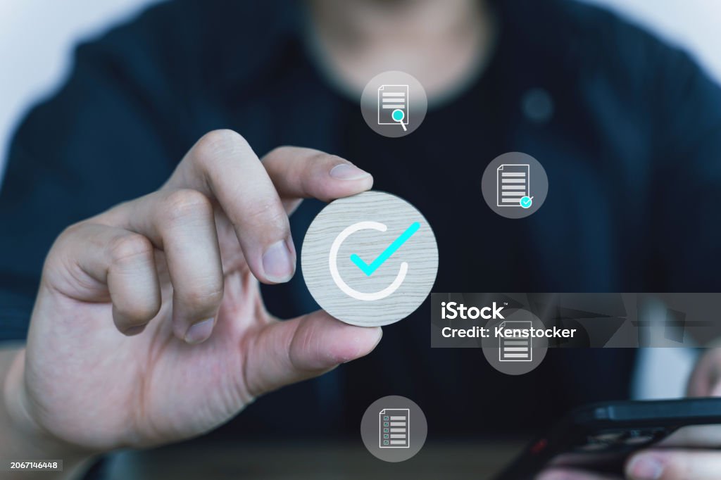 Data Check Mark Correct Mark And Check List Online Concept Data Check List And Correct ...