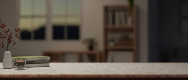 istock A presentation space for display products on a desk in a minimalist living room. 2067155135