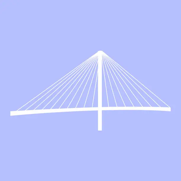 Vector illustration of Vector bridge icon on white background