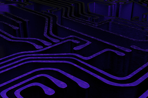 3D Rendered Maze Abstract