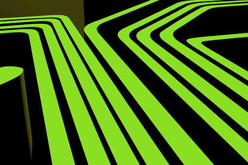 3D Rendered Maze Abstract