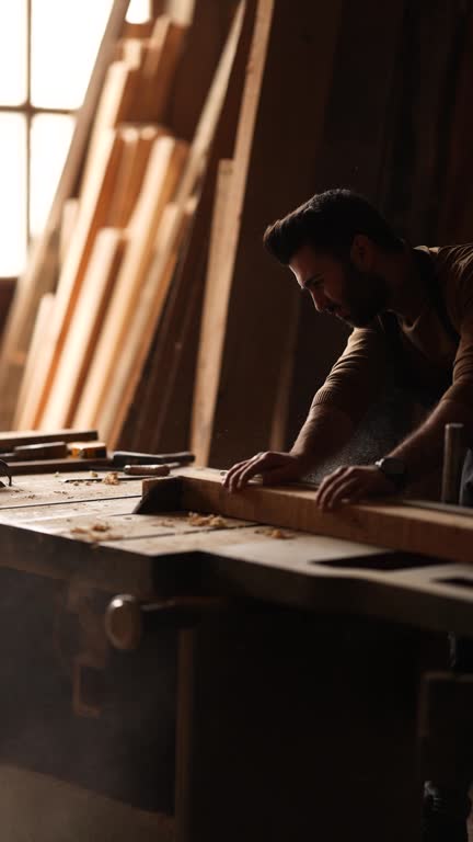 Carpenter at work