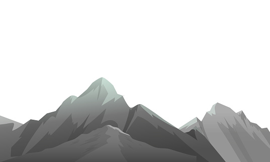 Mountain ridges. vector illustration of sunrise