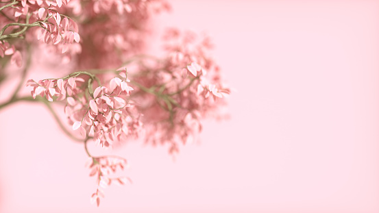 Spring background. Digitally generated image. 3d render.