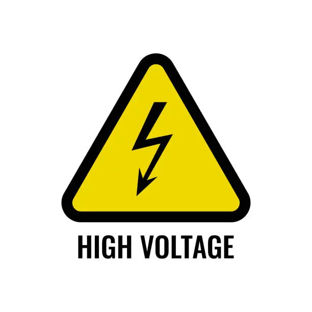 Vector illustration of High Voltage Sign Vector Design.