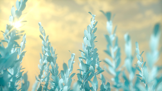Spring background. Digitally generated image. 3d render.