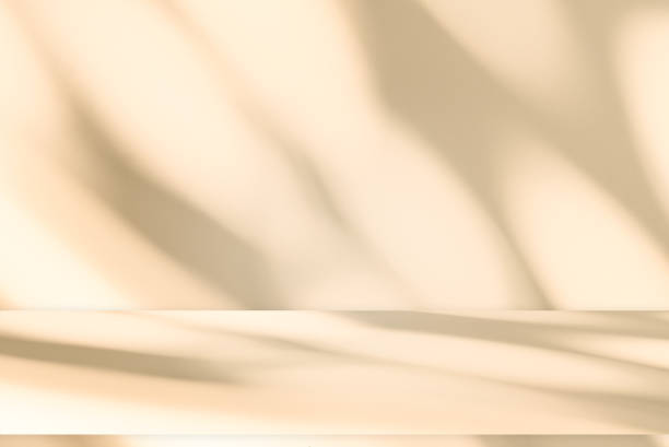 istock Wall interior background, studio and backdrops show products.with shadow from window color beige and white. background for text insertion and presentation product 2067524309