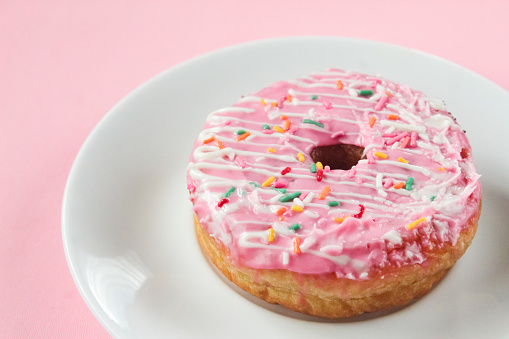 a donut on a plate