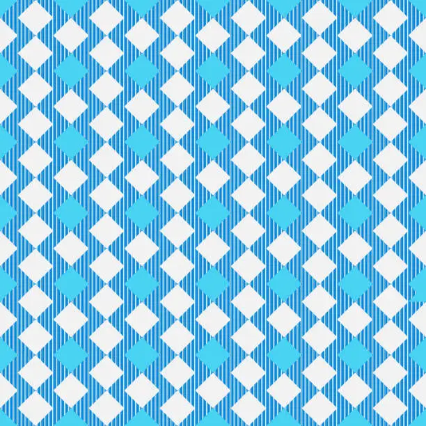 Vector illustration of Stylish geometric blue colored seamless pattern