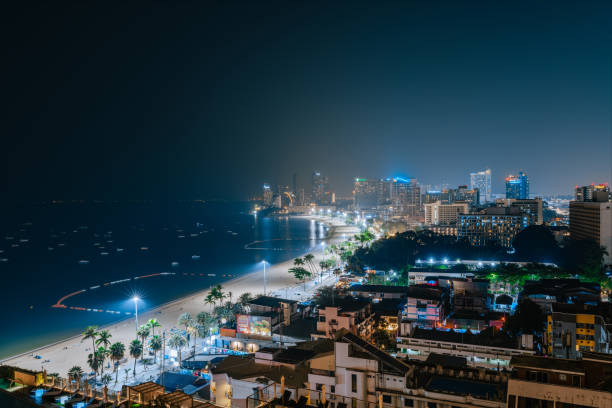 istock Pattaya beach at night 2067608459