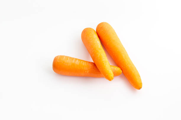 carrot on white background stock photo