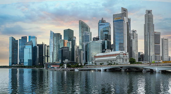 Singapore, Singapore, 24 January 2024: stunning skyline of modern architecture dominates Singapore business district, bustling downtown area is testament to city vibrant and dynamic economy