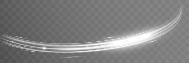 white blur trail wave,
circle silver line of light speed.vector illustration. - white background horizontal selective focus silver stock illustrations