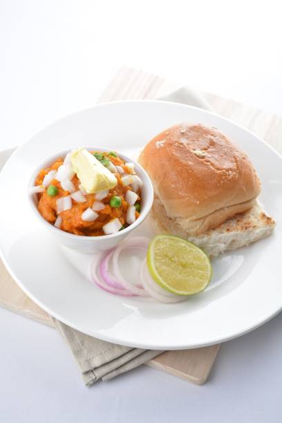 istock indian vegetable bean curry with baked bread bun burger toast onion lime breakfast on white background asian chef appetiser halal bakery food restaurant pastry menu for cafe 2067704976