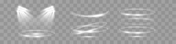 white blur trail wave,
circle silver line of light speed.vector illustration. - white background horizontal selective focus silver stock illustrations