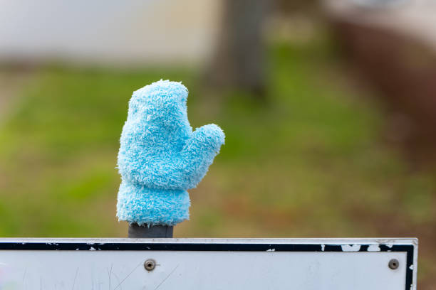 a little baby glove in winter