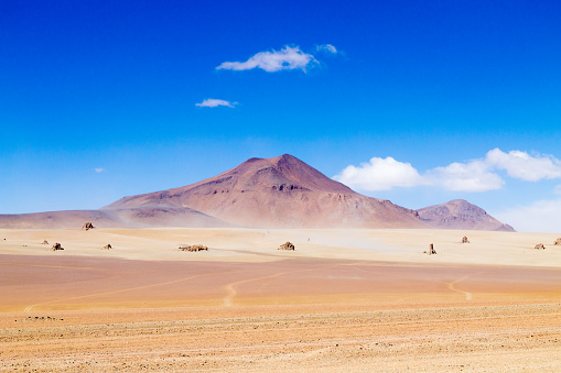 A beautiful mountain in the Salvador Dali Desert. Bolivia