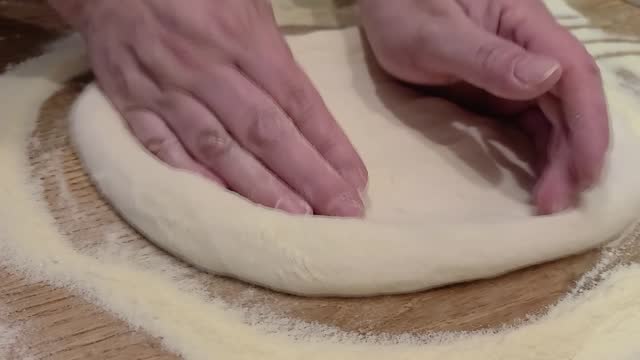 Preparation of a Rustic Sardinian Pizza