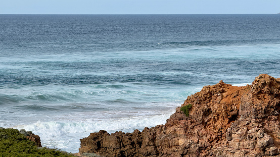 Beach and waves in the Algarve