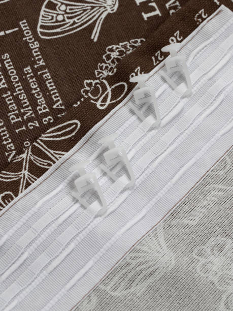 istock kitchen window curtains made of chocolate-colored cotton fabric 2067857663