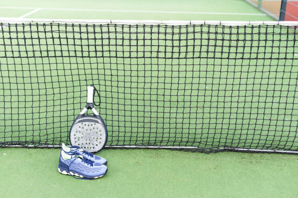 istock Paddle tennis and artificial grass, close up image 2067873009