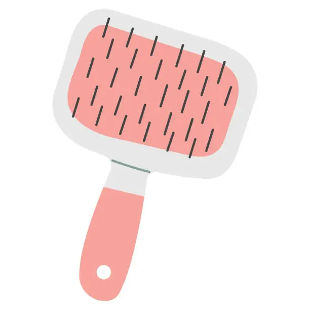 Vector illustration of Grooming Brush Single 2