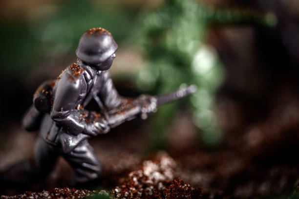 istock Toy soldier fighting in battle 2067889597