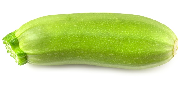 Zucchini salad isolated on a white background. Design element for product label