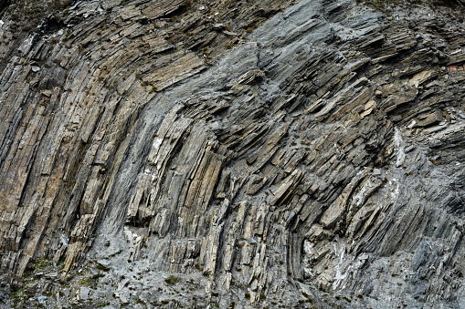 Wonderful layers of ancient rock in the Swiss Alps
