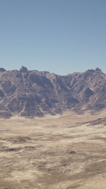 A view of a mountain range in the desert