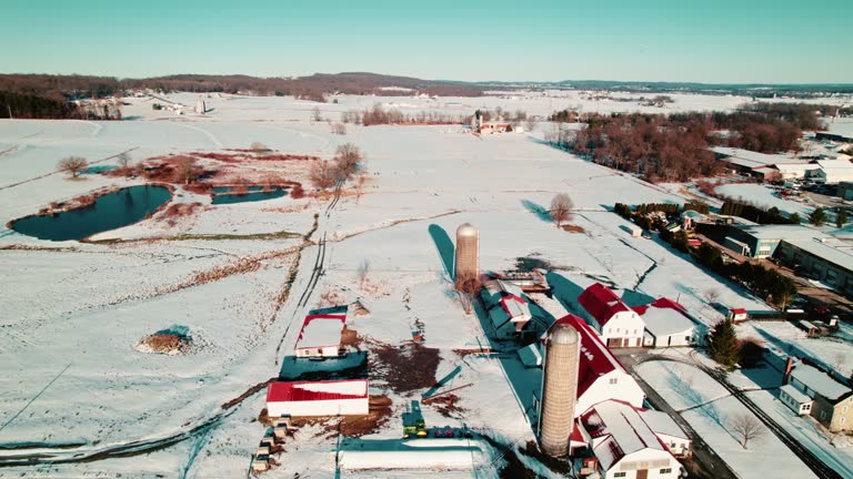 A Serene Winter Day in Lancaster's Amish Country, Pennsylvania, USA