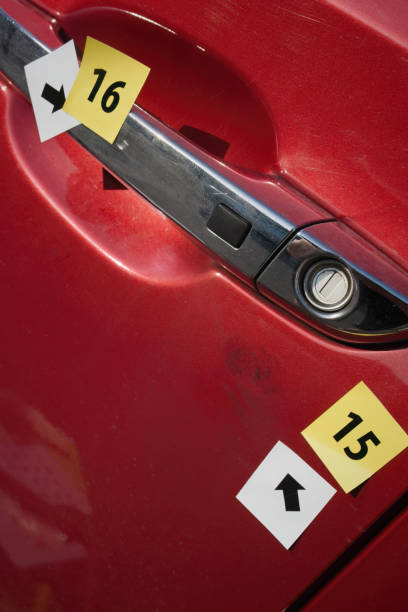 istock CSI - searching and developing of fingerprints on place of murder in car 2067926749